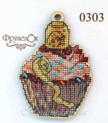 Набор для вышивки крестом Кекс 303 на деревянной основе от ФрузелОК